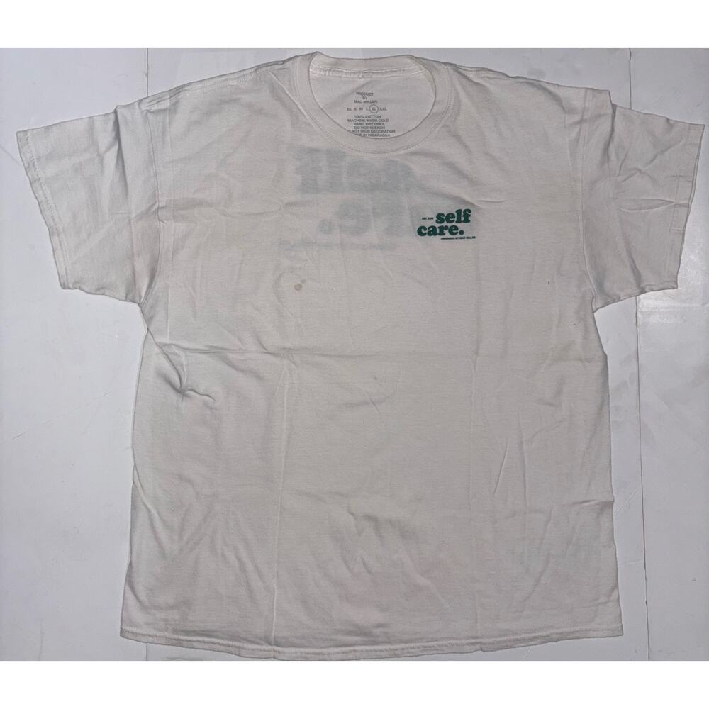 Mac Miller Self Care Swimminig Graphic T-shirt Men XL White Short Sleeve Music